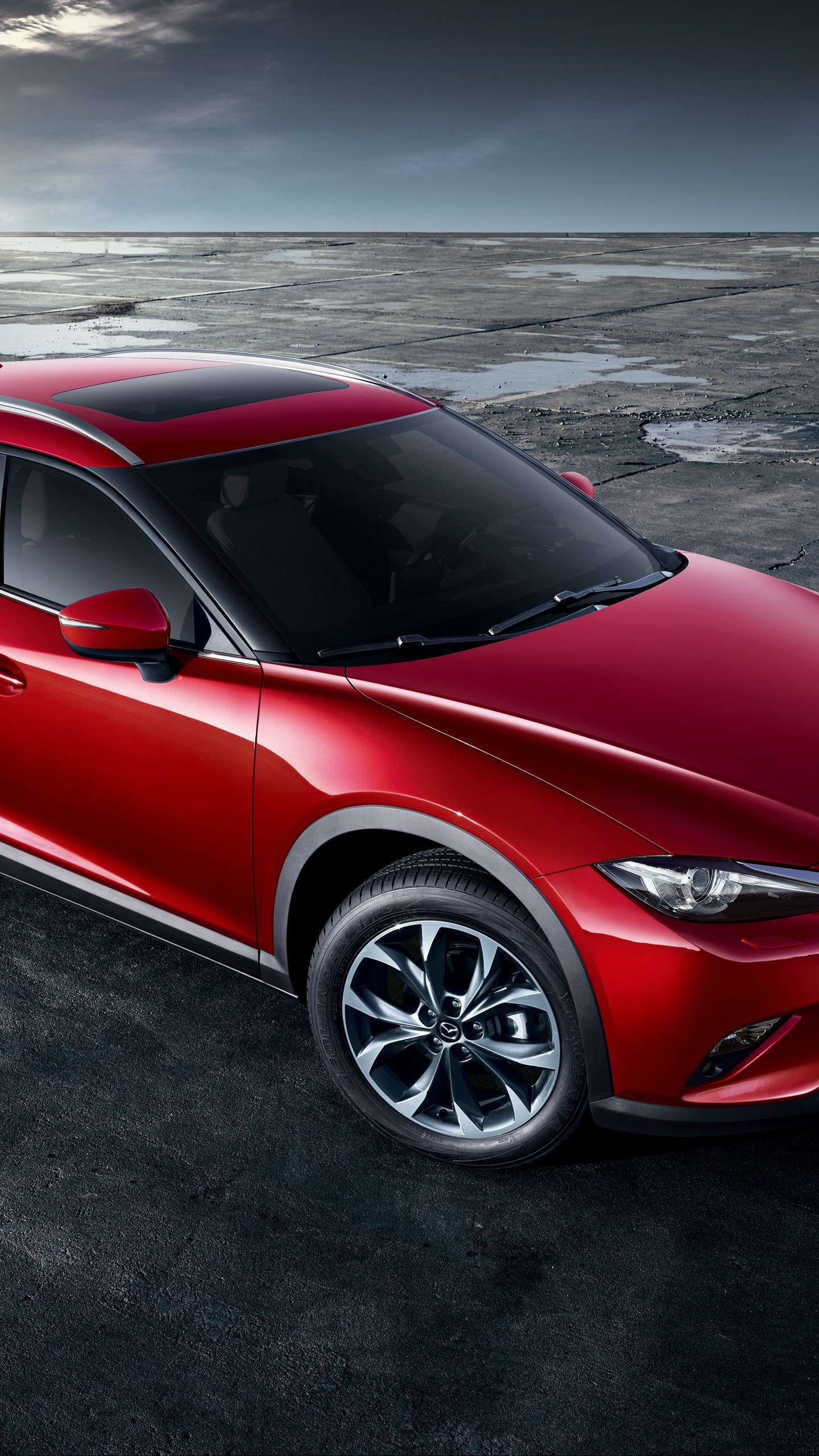 Скачать mazda, cx-4, красный, вид сбоку обои для телефона