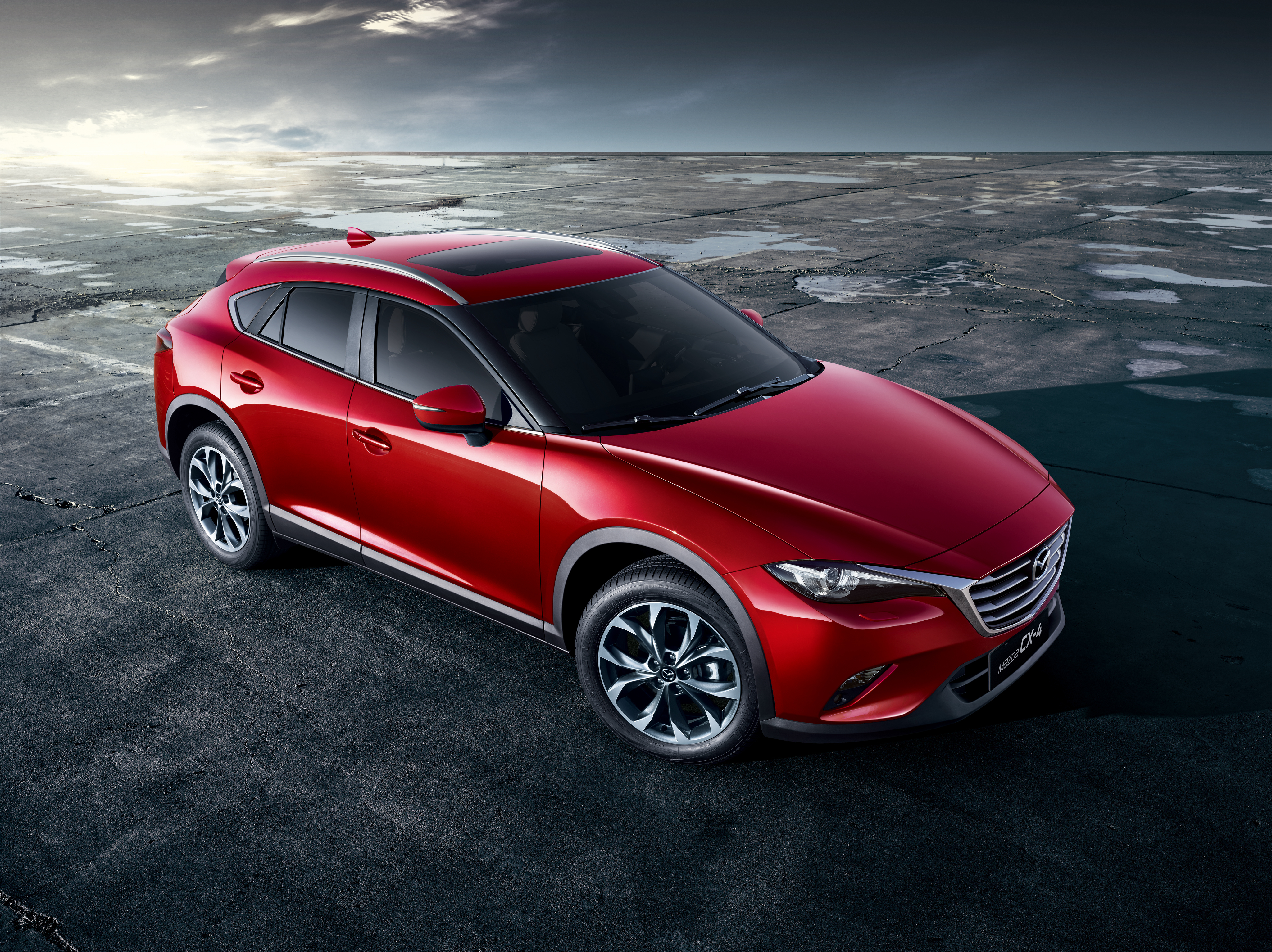 Скачать mazda, cx-4, красный, вид сбоку обои на рабочий стол