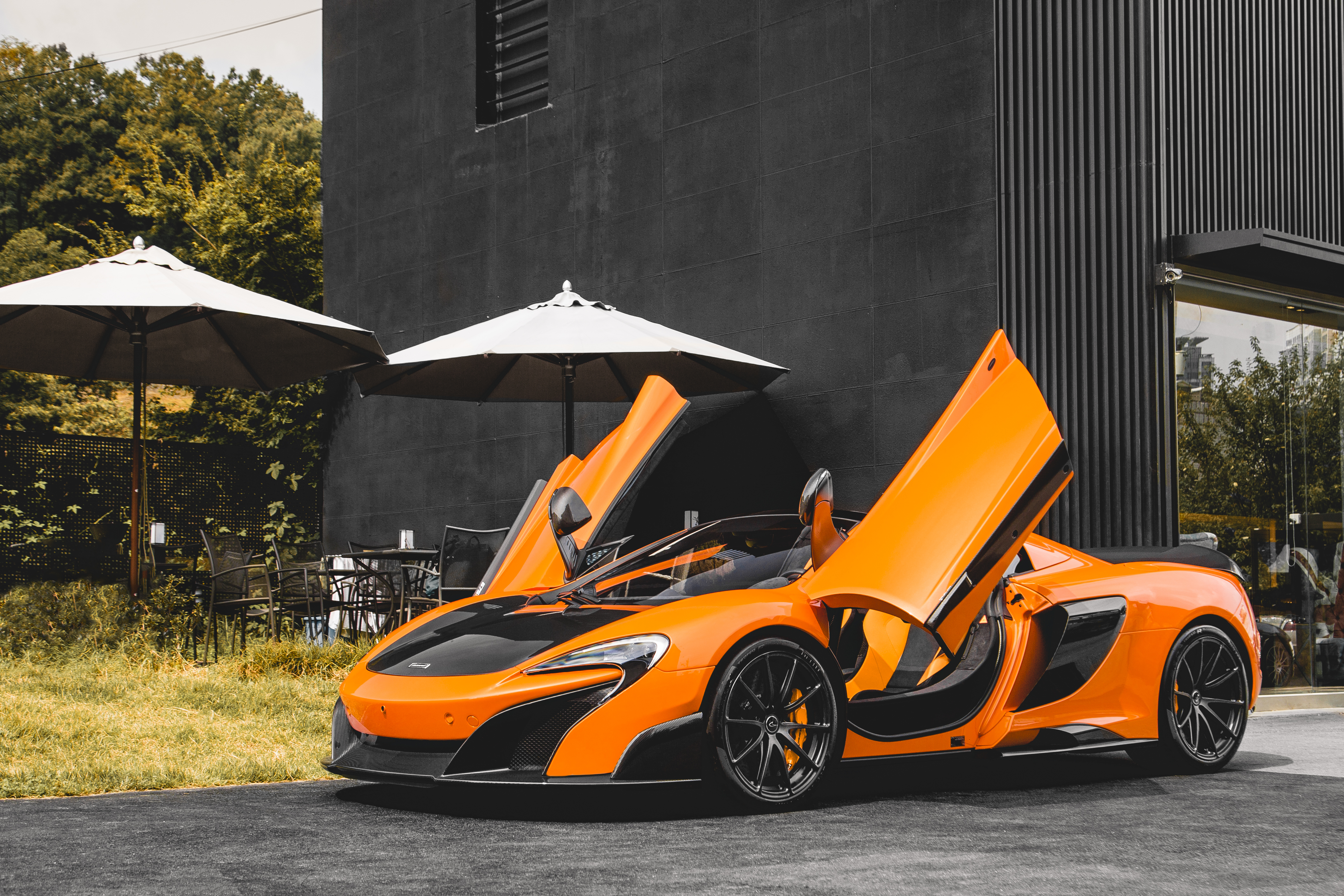 Скачать mclaren 675lt spider, mclaren, автомобиль, оранжевый, спорткар обои на рабочий стол