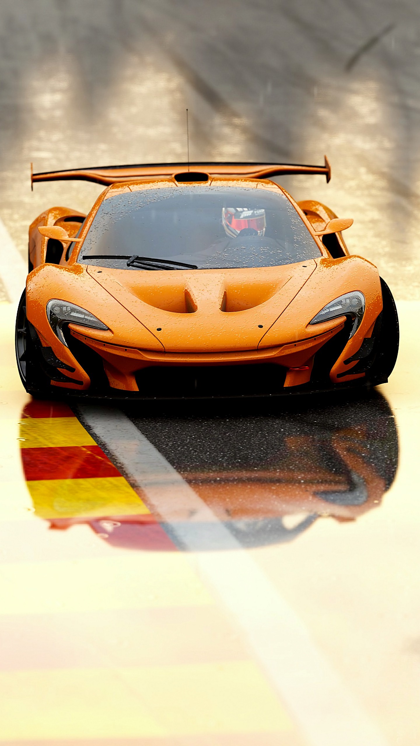 Скачать mclaren p1 gtr, mclaren p1, mclaren, спорткар, вид спереди, гонки обои для телефона