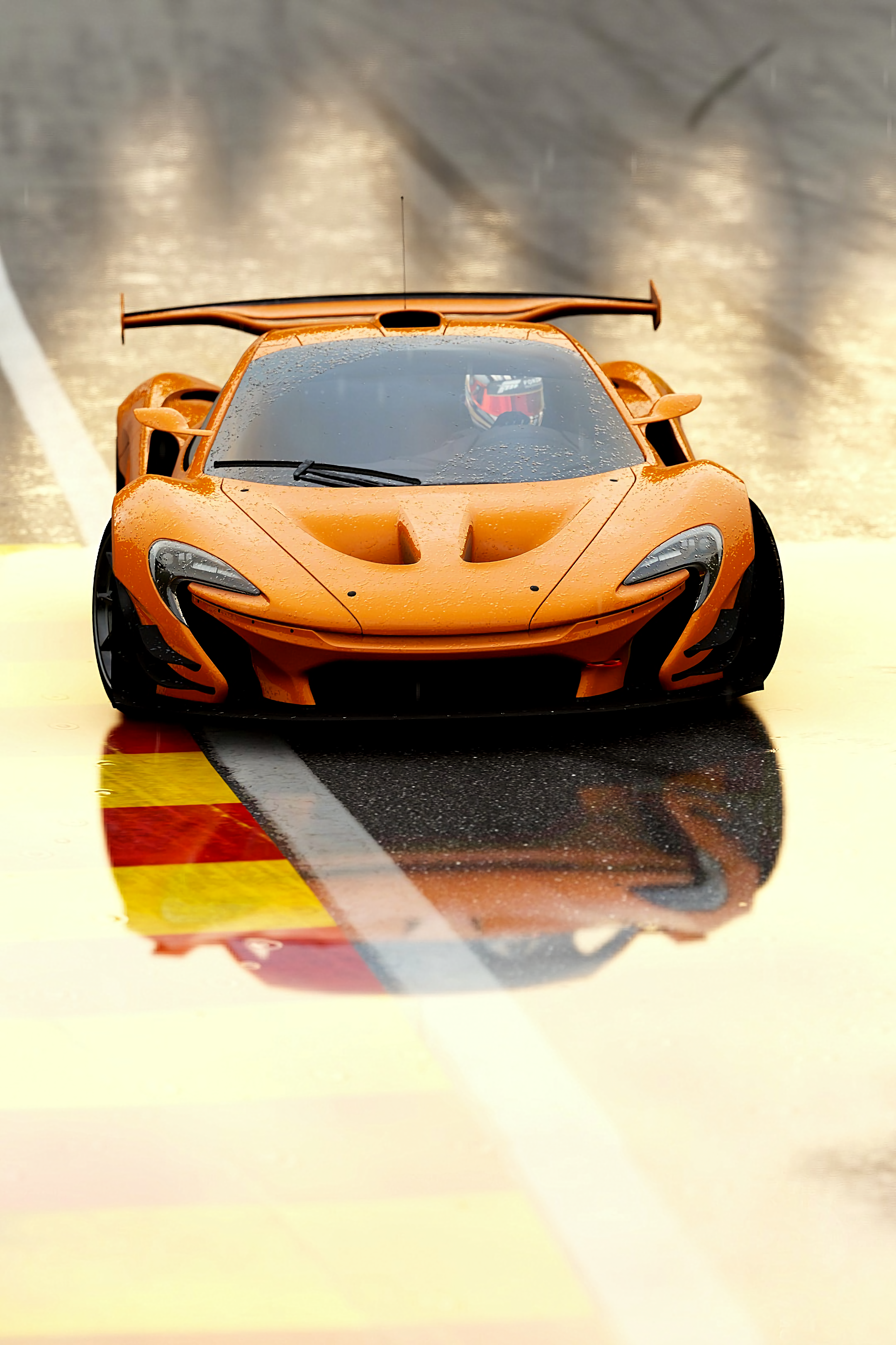 Скачать mclaren p1 gtr, mclaren p1, mclaren, спорткар, вид спереди, гонки обои для телефона