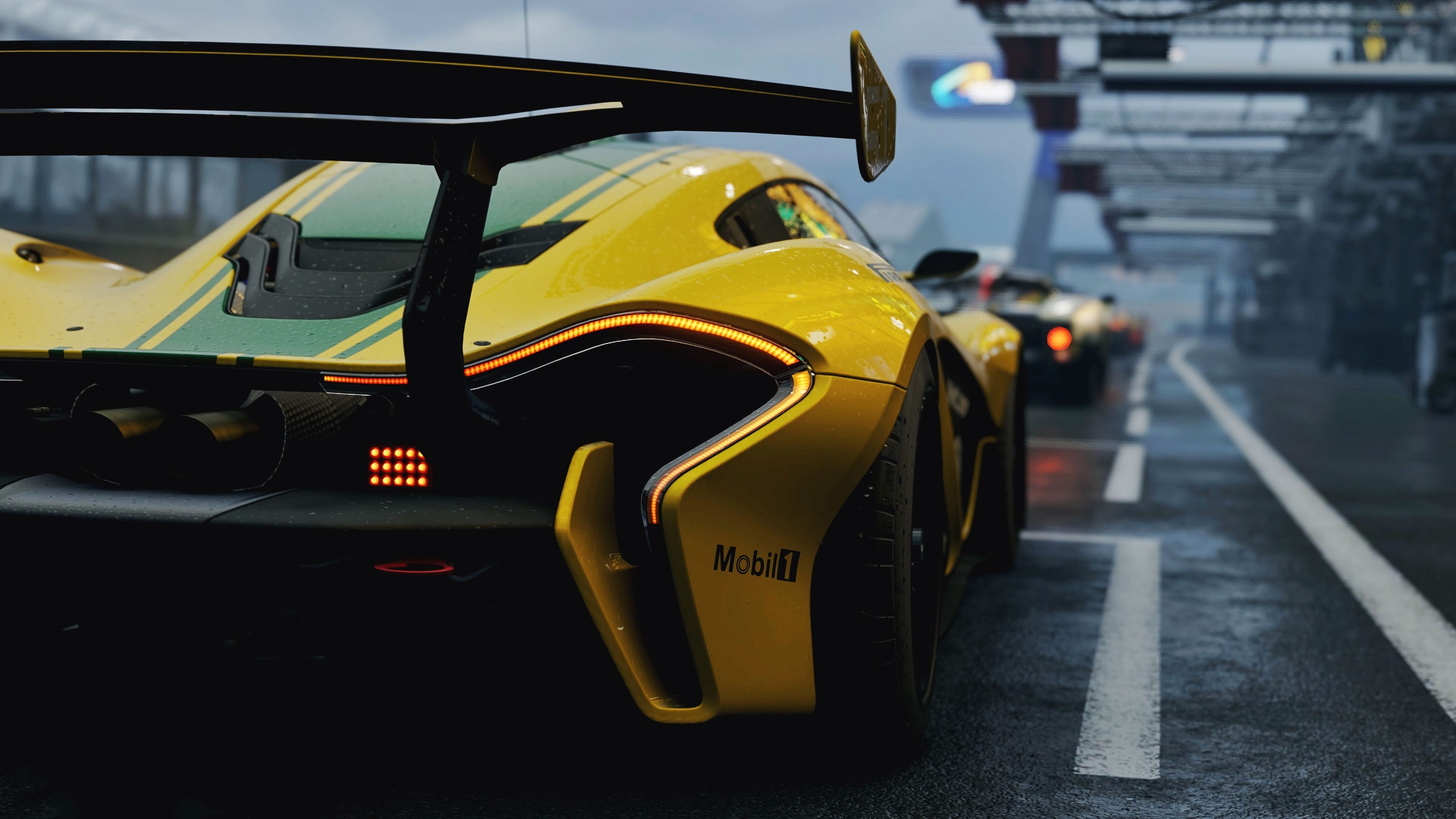 Скачать mclaren p1 gtr, mclaren p1, mclaren, спорткар, вид сзади обои на рабочий стол