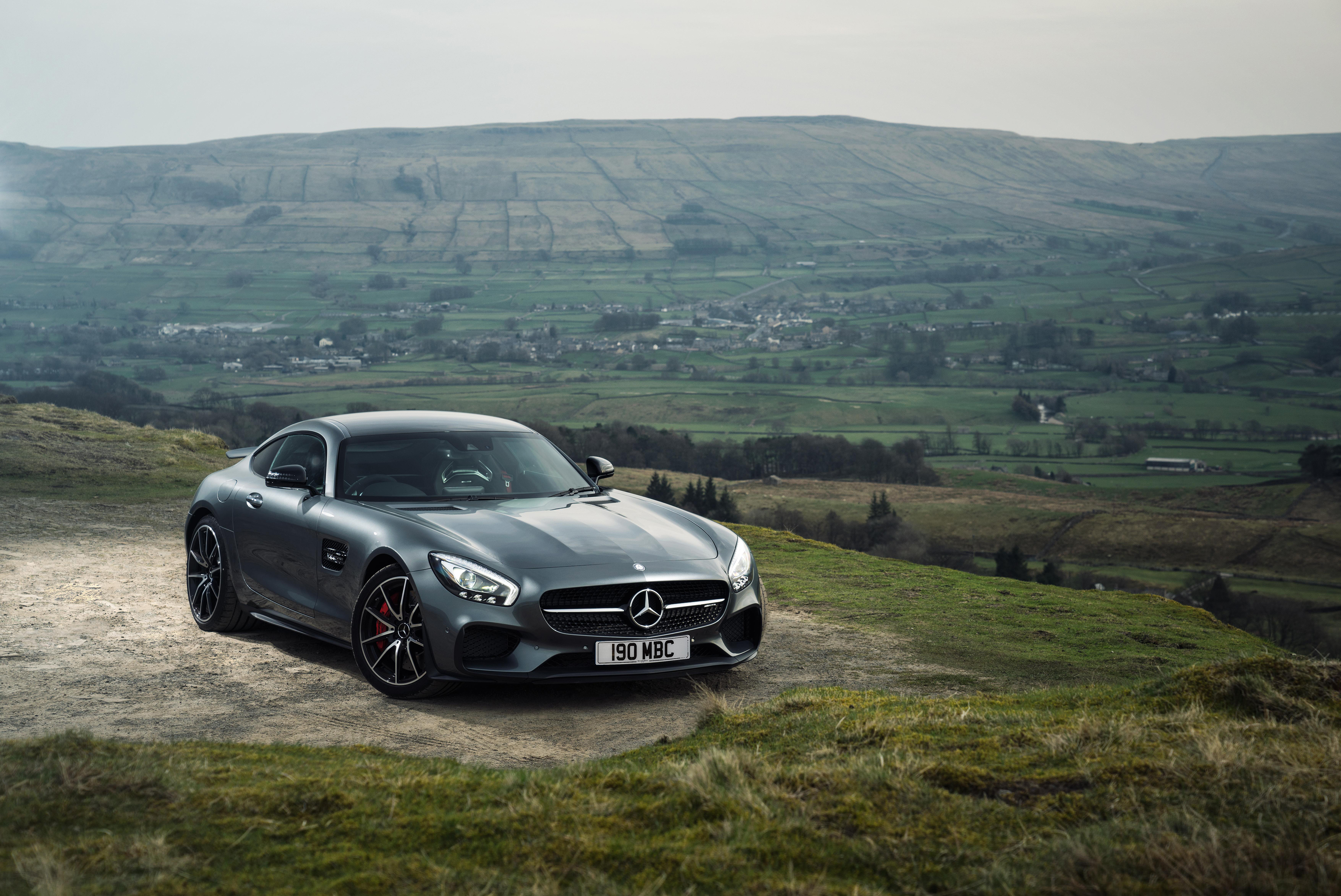 Скачать mercedes, amg, gt s, серый, вид сбоку обои на рабочий стол