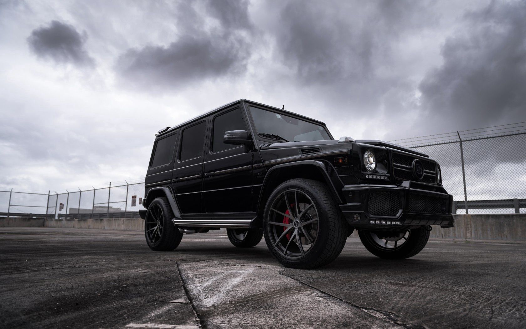 Скачать mercedes, gelandewagen, g63, brabus, black, g, tuning, 2013, 2014, внедорожник, джип, b63, 4x4, hd, 6k обои на рабочий стол