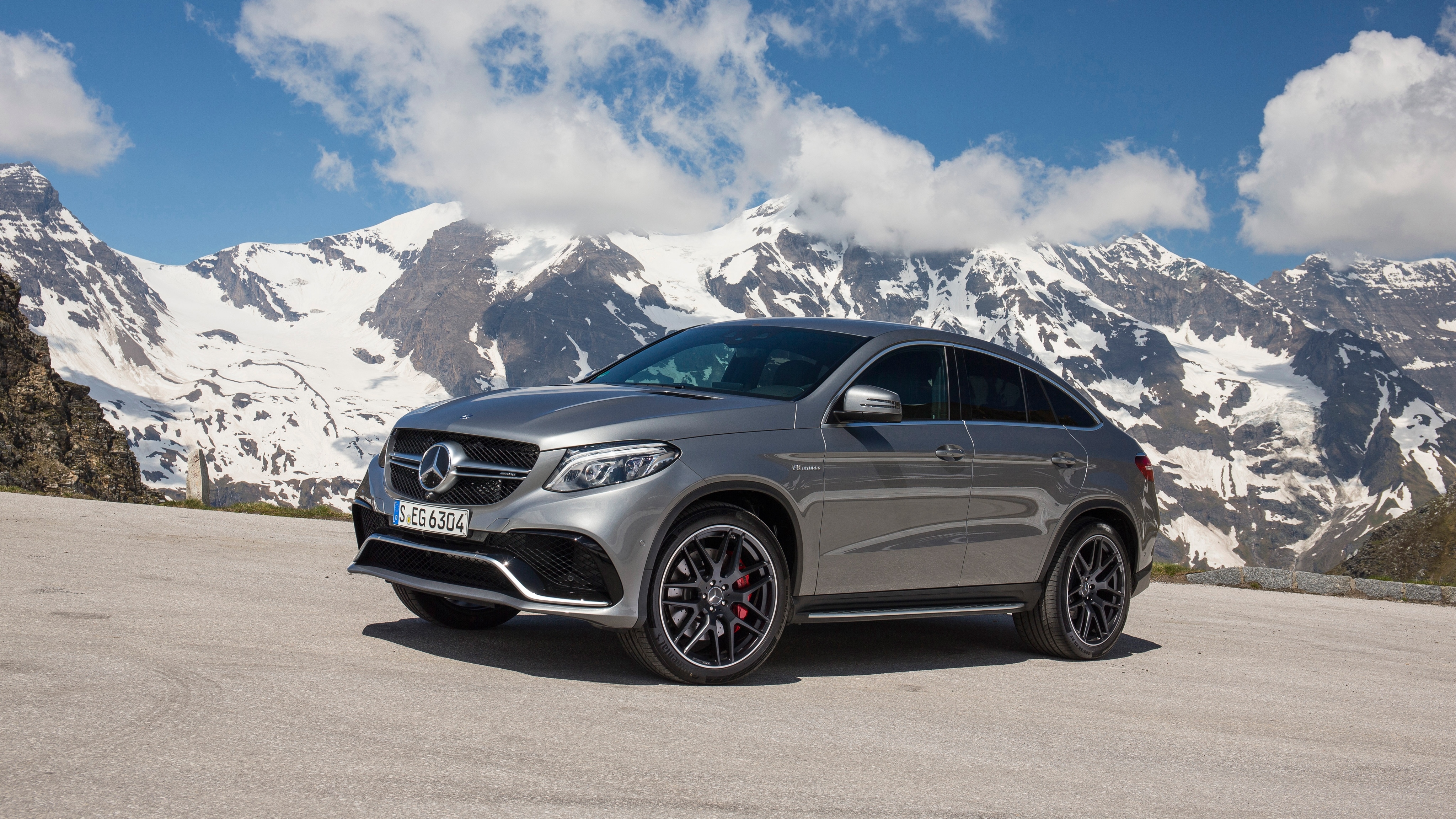 Скачать mercedes-benz, gle 450, amg, вид сбоку обои на рабочий стол