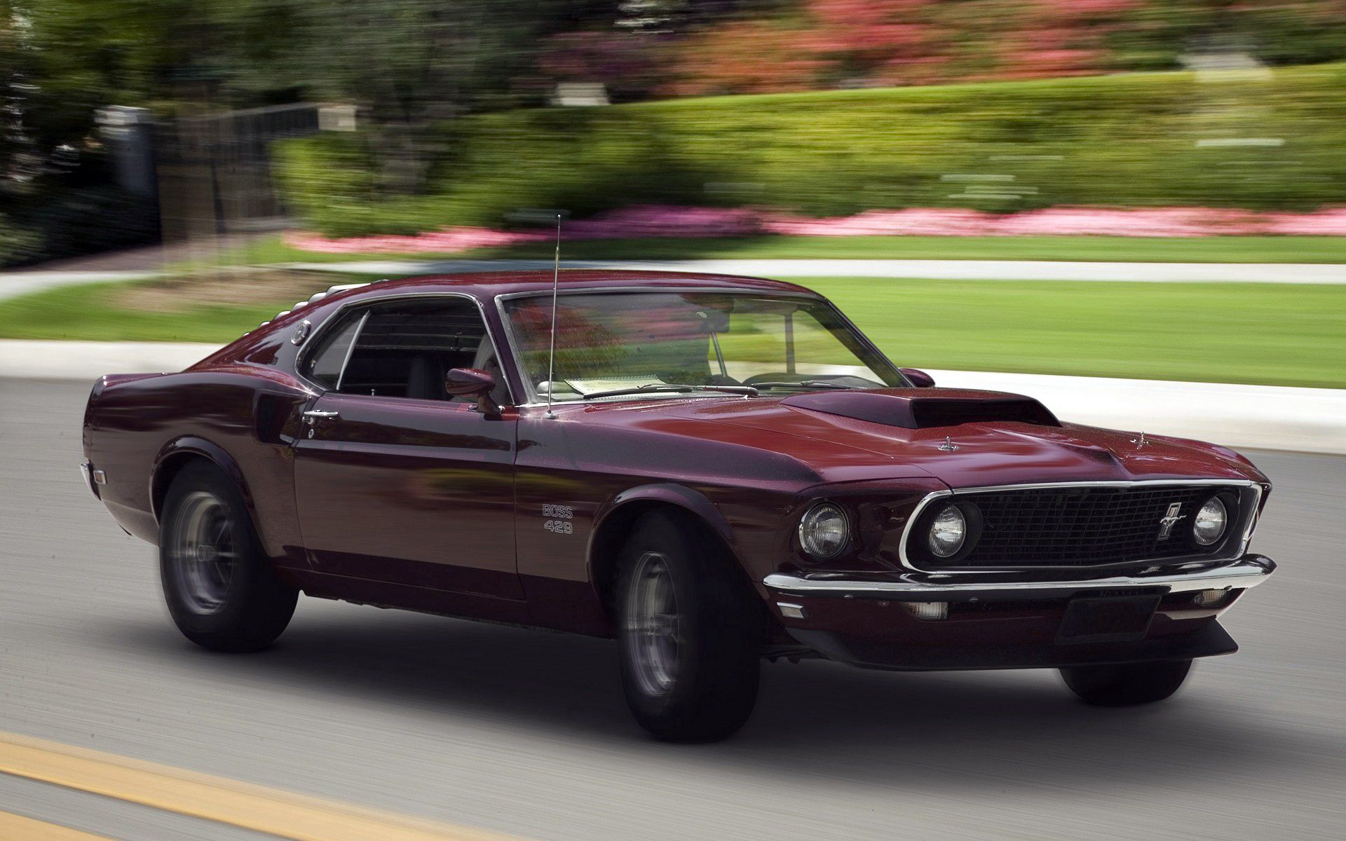 Скачать muscle car, 1969, ford boss, 429, mustang, fastback обои на рабочий стол