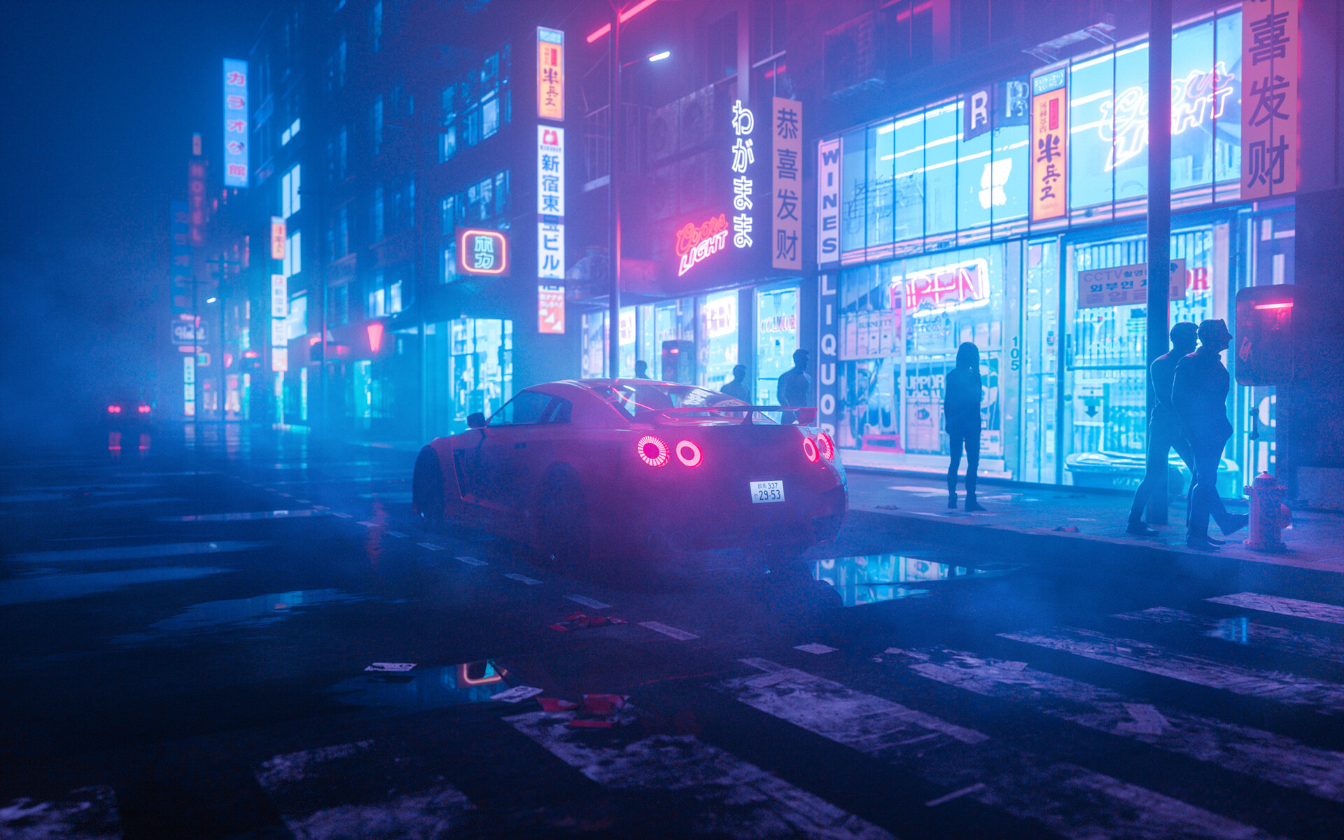 Скачать Neon city обои на рабочий стол