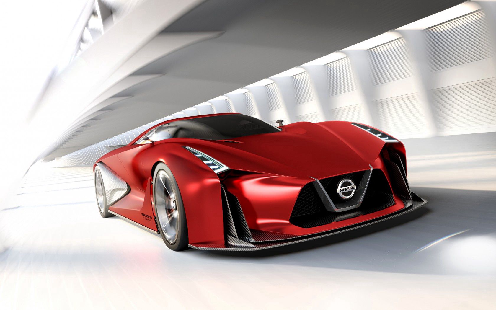 Скачать nissan, gran turismo, вид сбоку, красный обои на рабочий стол