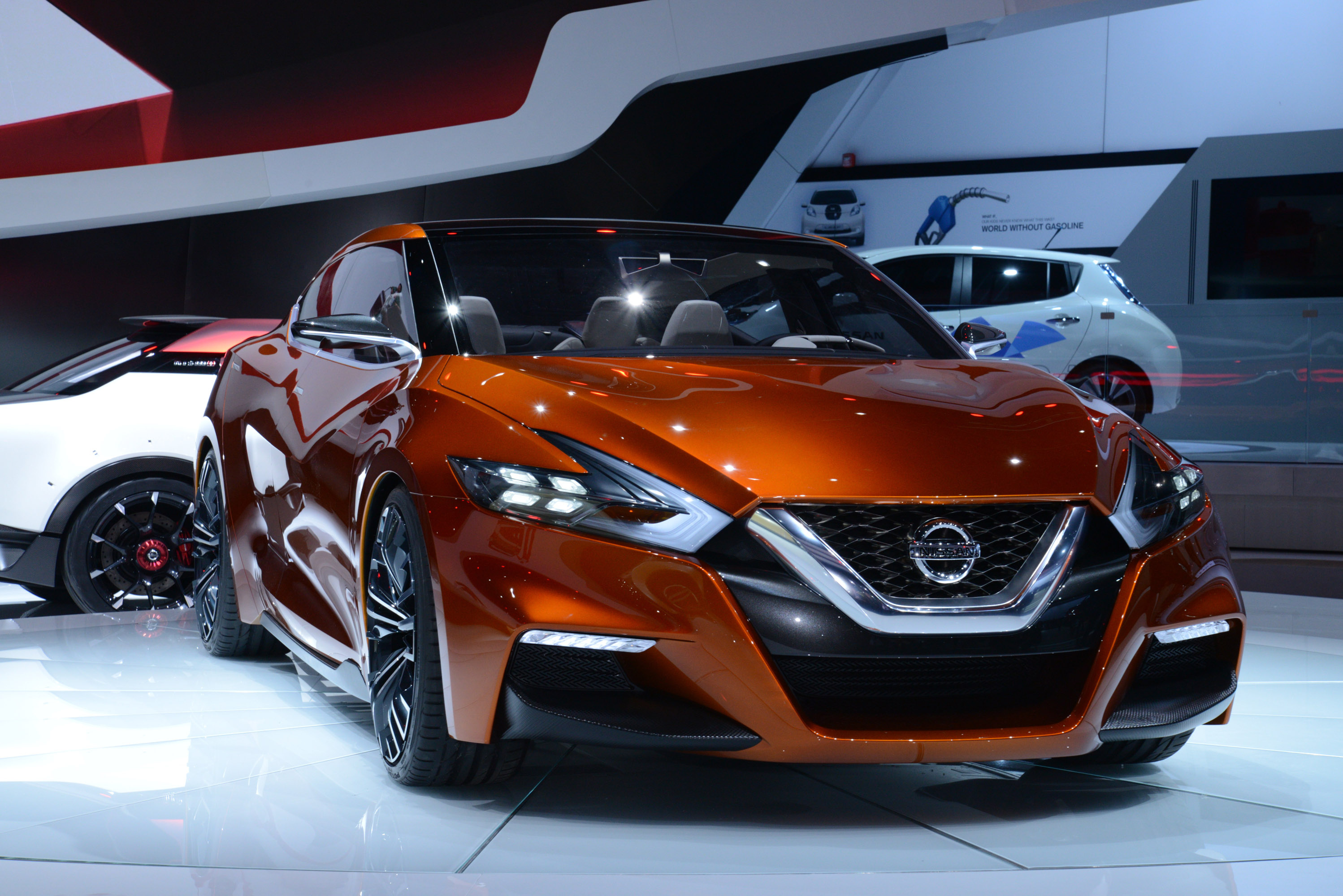 Скачать nissan, sport, sedan, concept, detroit, 2014 обои на рабочий стол