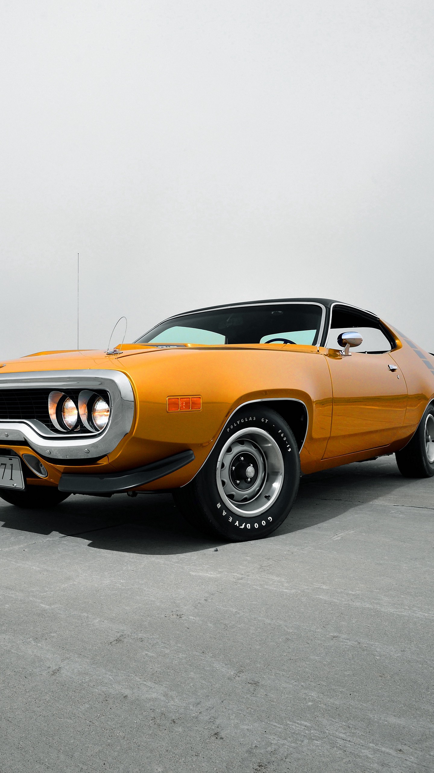 Скачать plymouth, road runner, 1971, вид спереди обои для телефона