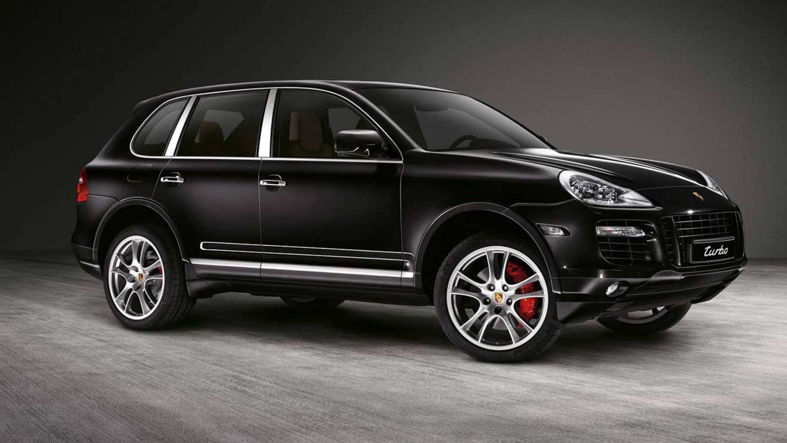 Скачать porsche cayenne, черный, авто обои на рабочий стол