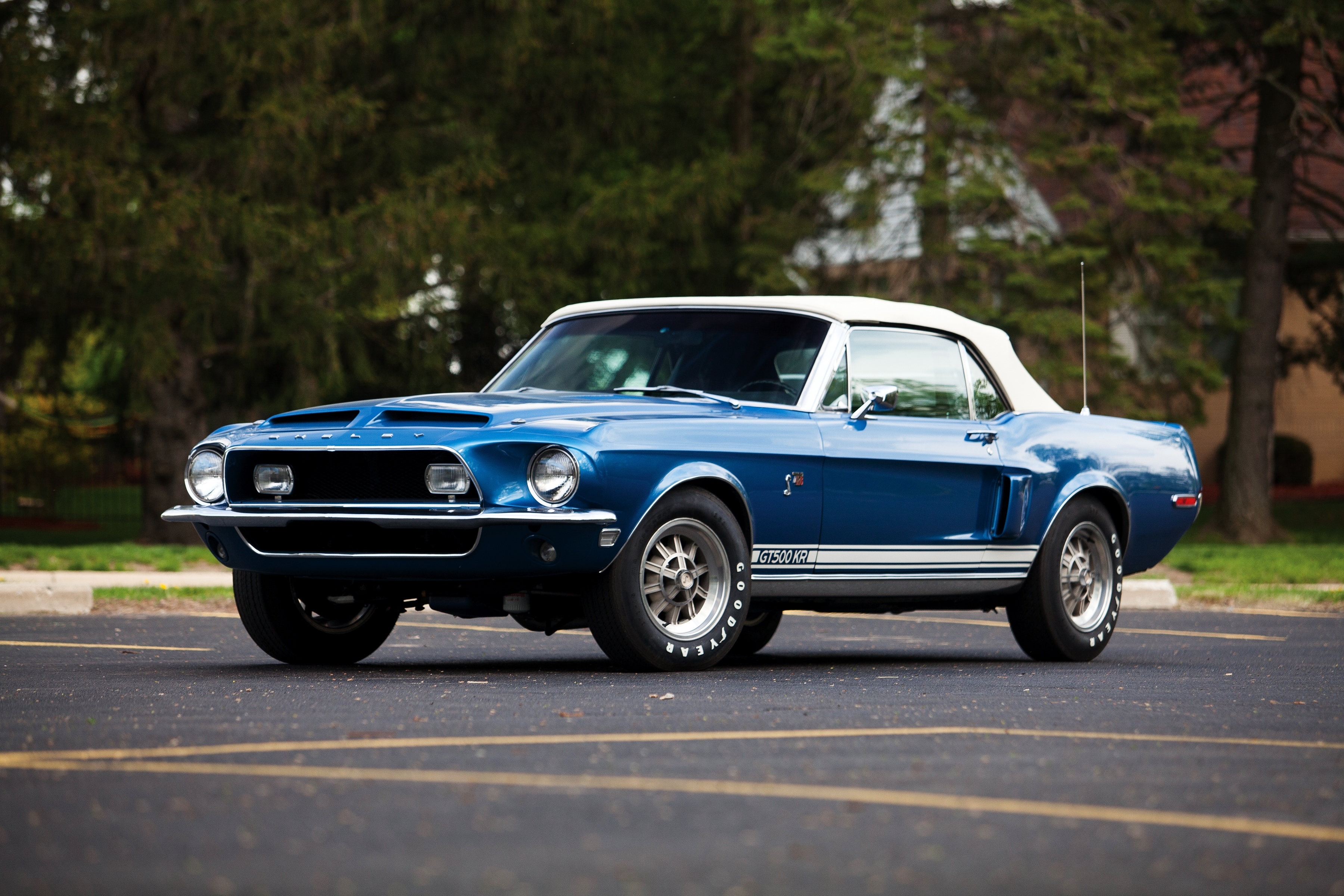 Скачать shelby, форд, gt500, кабриолет, 19686 синий, вид сбоку обои на рабочий стол