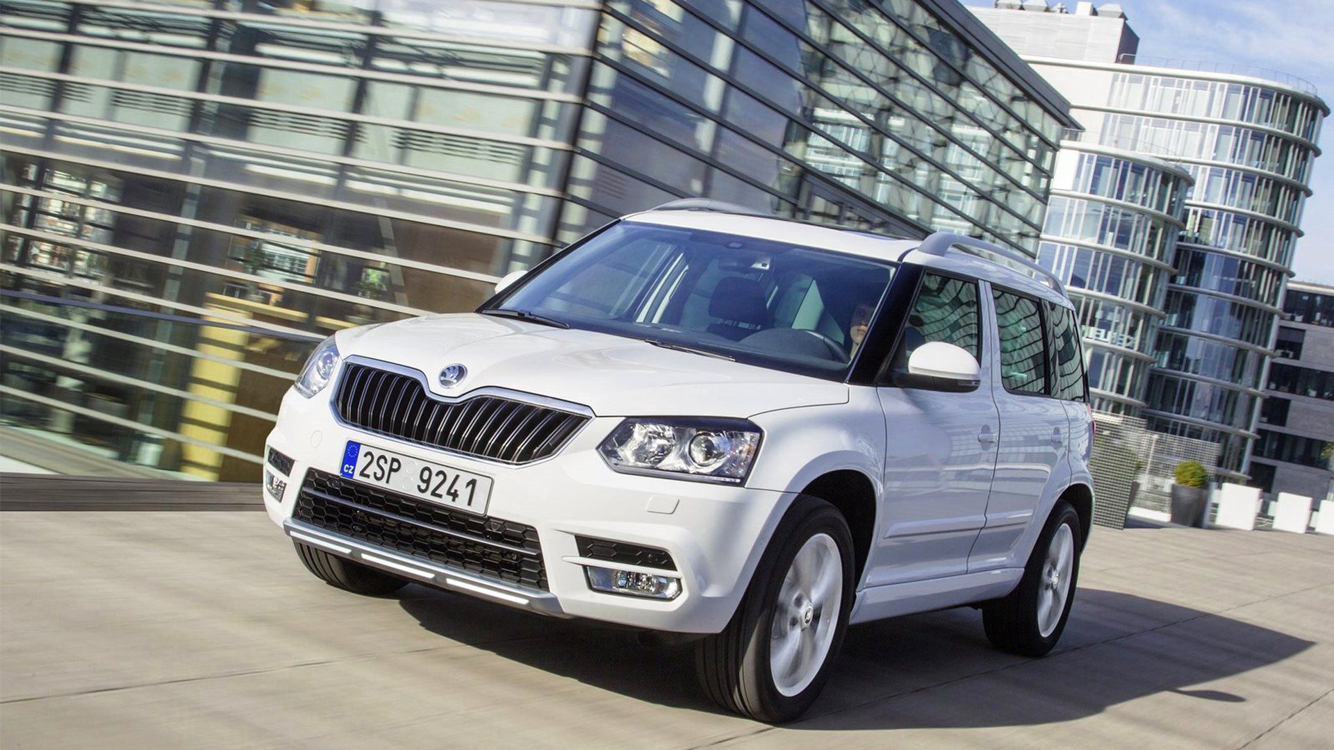 Скачать skoda yeti, белый, 2014, авто, новинка, стильный обои на рабочий стол