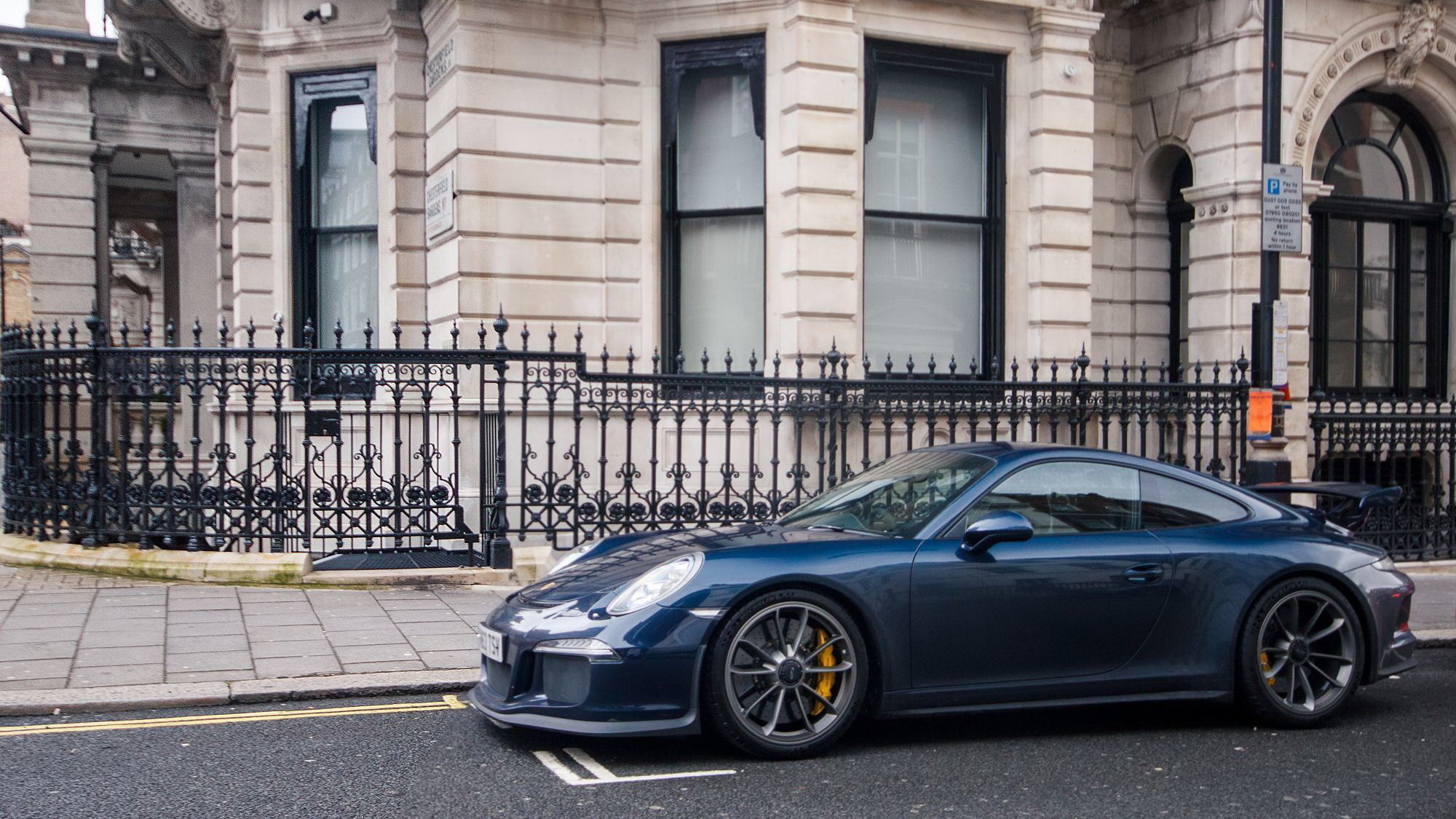 Скачать supercar, 991, london, blue, gt3, porsche обои на рабочий стол