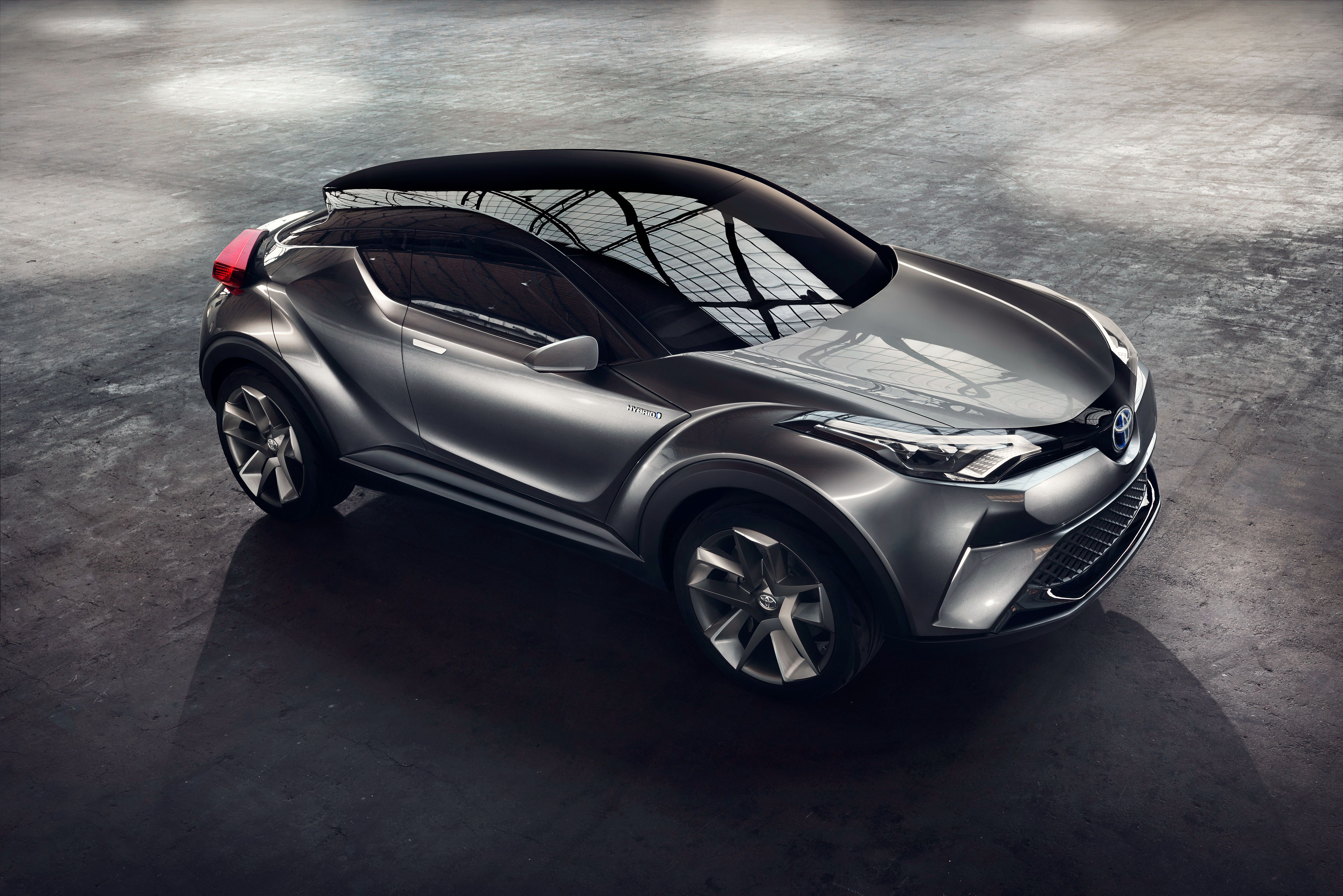 Скачать toyota, c-hr, вид сбоку, серый обои на рабочий стол