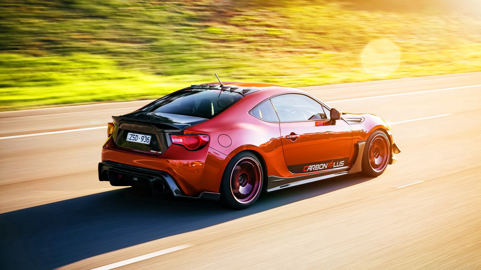 Скачать toyota gt 86, toyota, красный, вид сбоку обои на рабочий стол