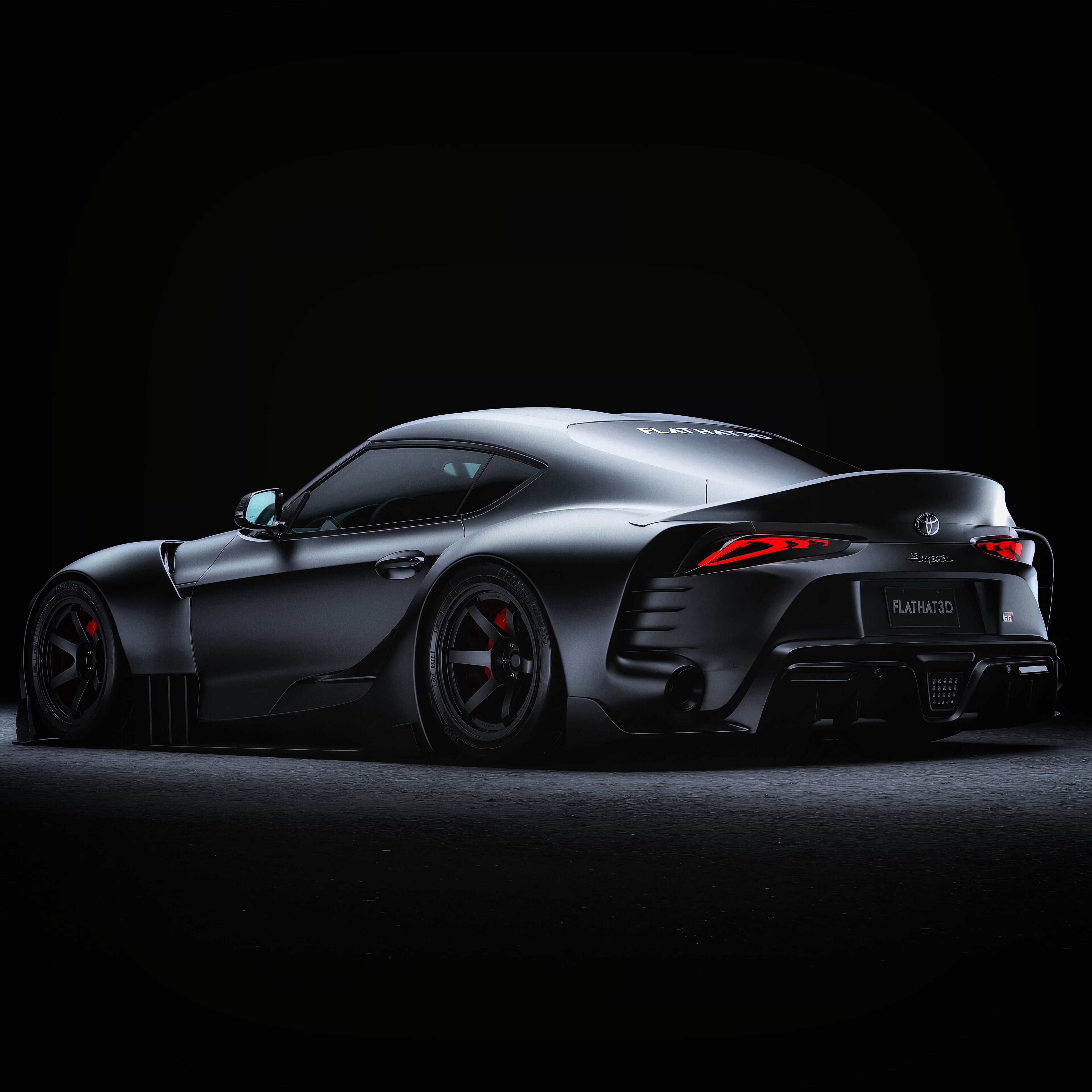 Скачать toyota supra, toyota, спорткар, серый, вид сбоку, ночь, темный обои на рабочий стол