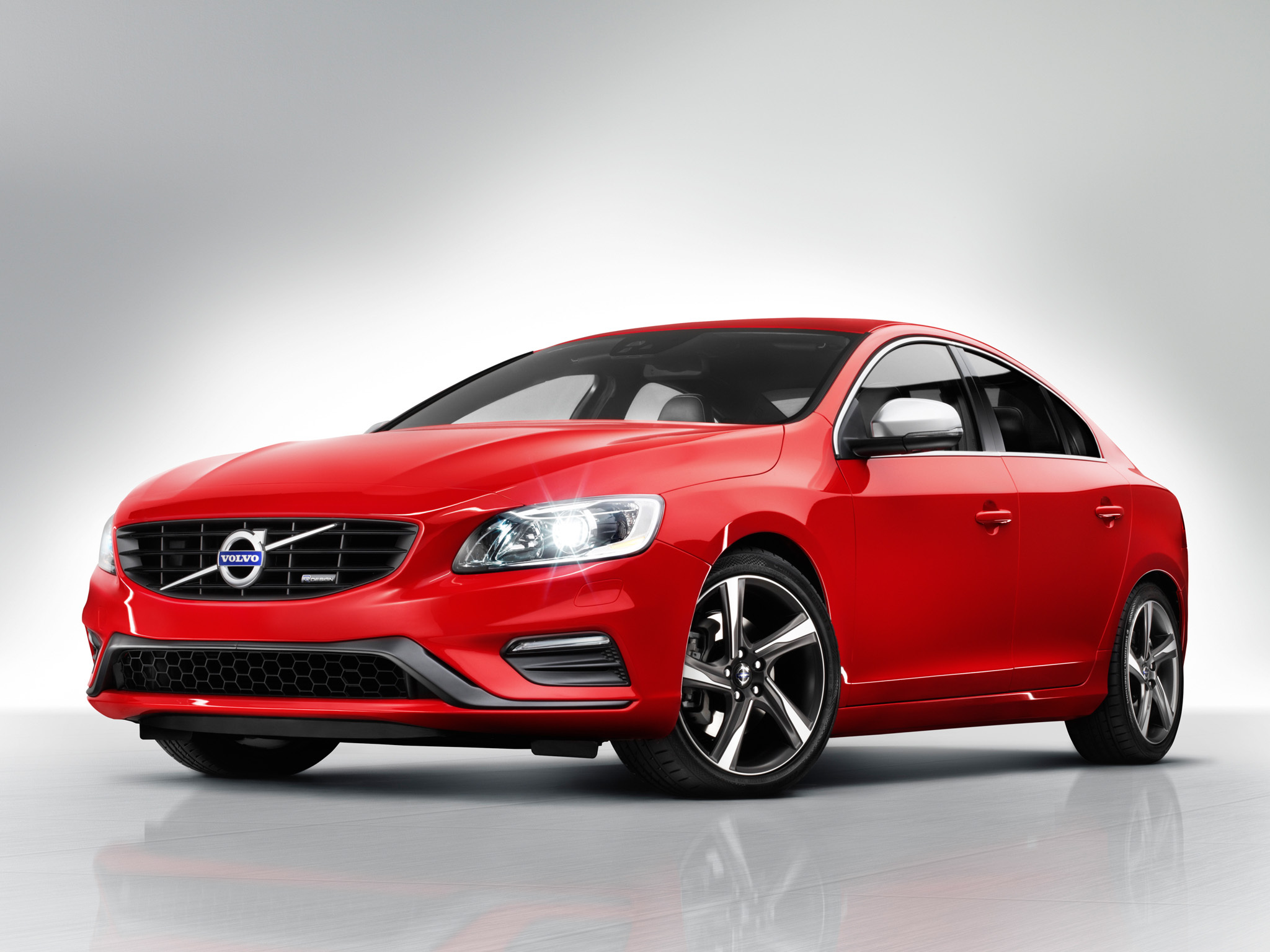 Скачать volvo, s60, красный, вид сбоку обои на рабочий стол