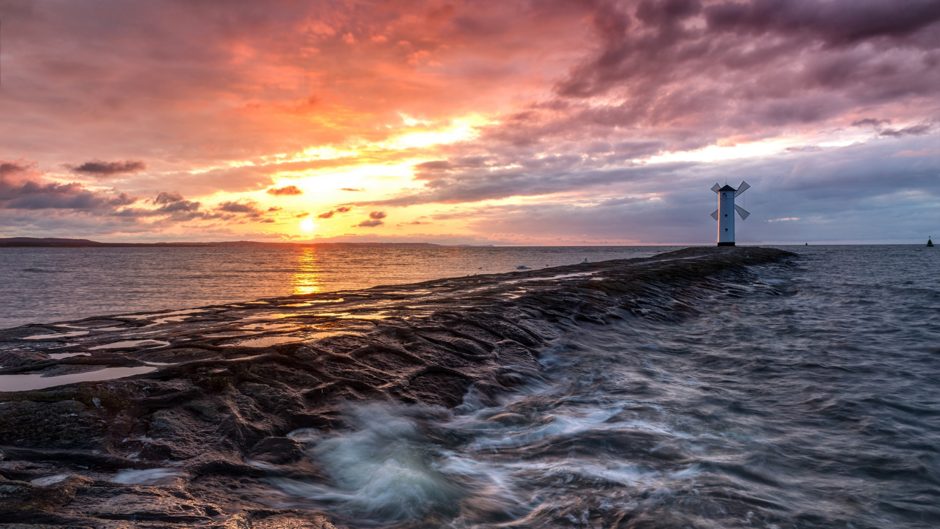 Скачать Ostsee Sunset обои на рабочий стол