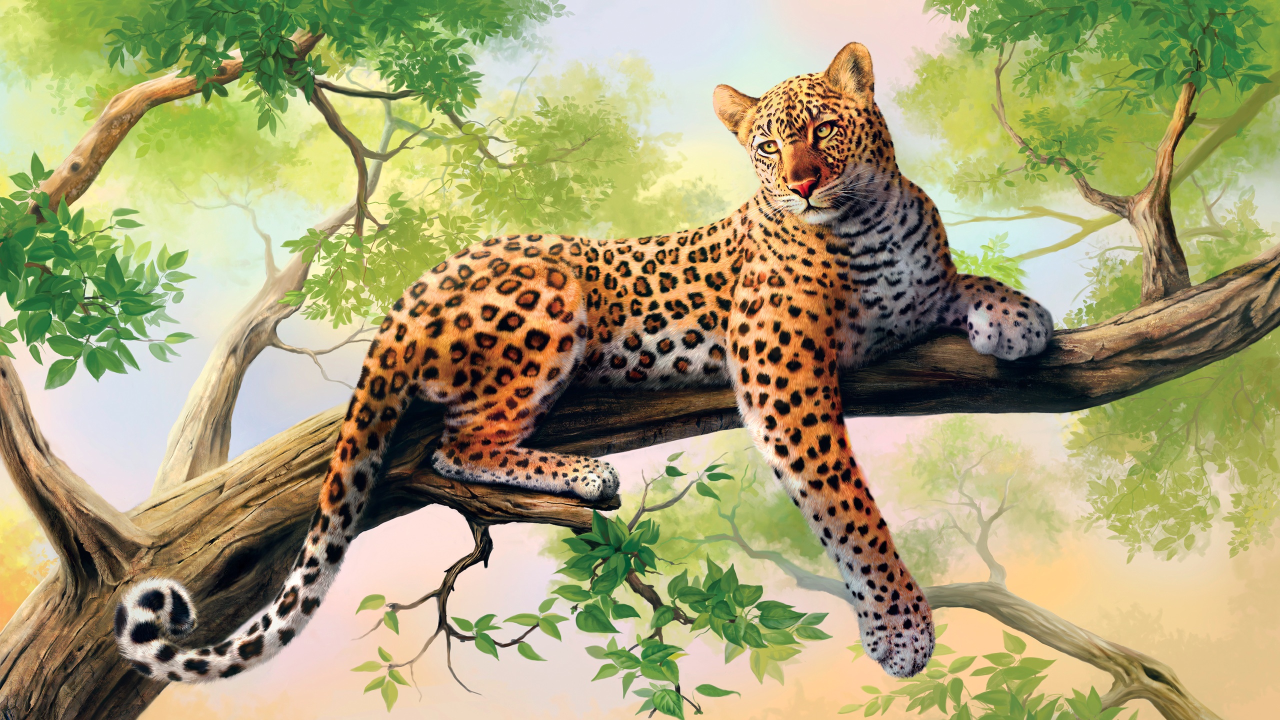 Скачать Leopard Art обои на рабочий стол